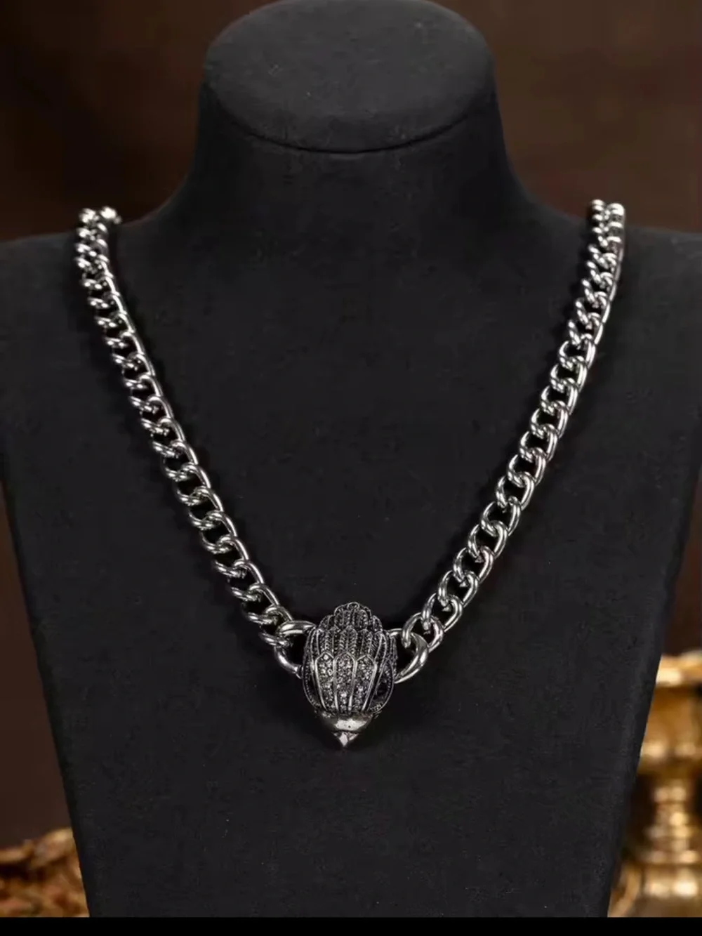 New Kurt Geiger silver Chain Necklace with Decorative Pendant